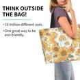 thumbnail image 2 of Balery Groovy Hippie Flower Mushrooms Bolsa Tote Estilo Estético con Cremalleras, Bolsa de Hombro, Bolsa de Compras Grande y Plegable, 2 of 8