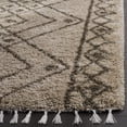 thumbnail image 3 of Safavieh Moroccan Fringe Erksine Geometric Shag Area Rug, Mushroom/Gray, 5'3" x 7'6", 3 of 9