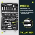 thumbnail image 2 of Juego De Dados 108 Pzas Klatter Autocle Herramientas Estuche Klatter uego de Herramientas Kit Dados Maletín 108 piezas, 2 of 6