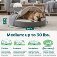 thumbnail image 3 of FurHaven Pet Products Faux Sheepskin Orthopedic Snuggery Burrow Pet Bed for Dogs & Cats - Gray, 26" Base, 3 of 9