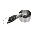 thumbnail image 2 of Mainstays 4-Piece Stainless Steel Measuring Cups Easy Grip Handles, 2 of 7