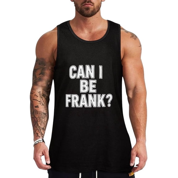 Can I Be Frank Mens Tank Tops Summer Cotton Sleeveless T Shirts Muscle Tank 3X-Large