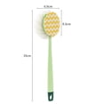thumbnail image 4 of Cepillar Cepillo de baño de mango largo con bola de baño desmontable y cerdas suaves de doble cara para exfoliar y masajear (rosa,1 pieza) Rkxzt, 4 of 7