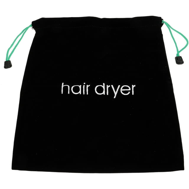 MasteelfCA 1Pc Smooth Safe Hair Dryer Organizer Hair Dryer Drawstring Bag for Home Black