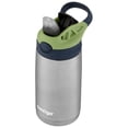 thumbnail image 2 of Contigo Kids Stainless Steel Water Bottle with Autospout Straw Lid Blueberry and Green Apple, 13 fl oz., 2 of 4