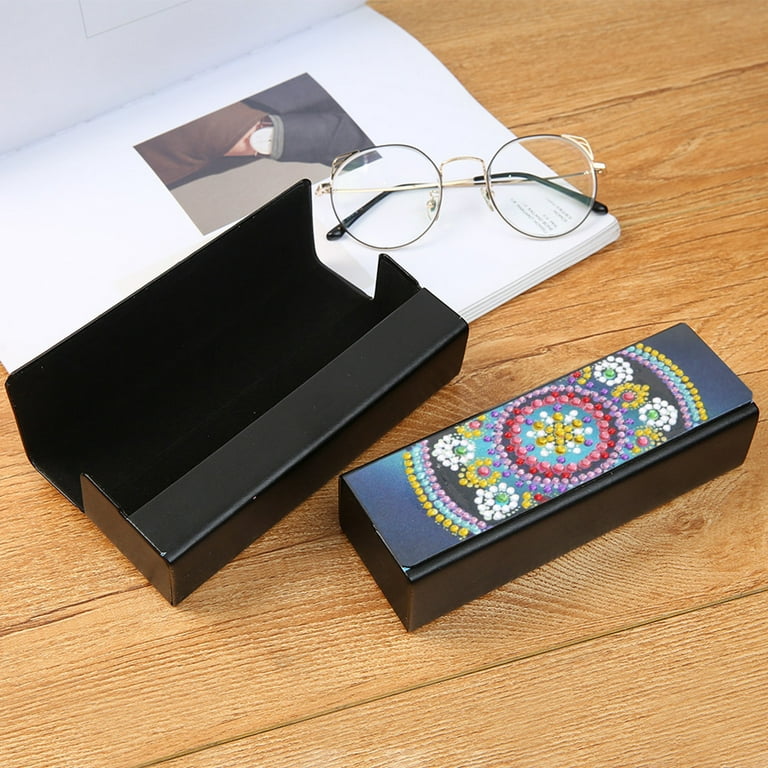 Diy Diamond Art Glasses Case Storage Box 5d Diamond Picture Mandala Pu  Leather Sunglasses Organizer Type A