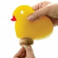 thumbnail image 4 of Norpro Silicone Dish Brush - Double Sided Multi Use Veggie Scrubber Pot Holder - Yellow Duck, 4 of 6