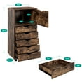 thumbnail image 3 of Office File Cabinets Wooden File Cabinets for Home Office Wood File Cabinet Mobile File Cabinet Mobile Storage Cabinet Filing Storage Drawer by Naomi Home-Color:Rustic Brown,Size:6 Drawer, 3 of 11