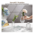 thumbnail image 4 of Juego De 12 Floreros Jarrones De Vidrio Cristal Transparente, 4 of 5