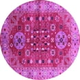 thumbnail image 1 of Ahgly Company Indoor Round Oriental Pink Industrial Area Rugs, 6' Round, 1 of 4