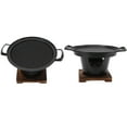 thumbnail image 4 of Tabletop Charcoal Grill, Portable Smokeless Black Aluminum Alloy Small Tabletop Grill  For Indoor For One Person, 4 of 8
