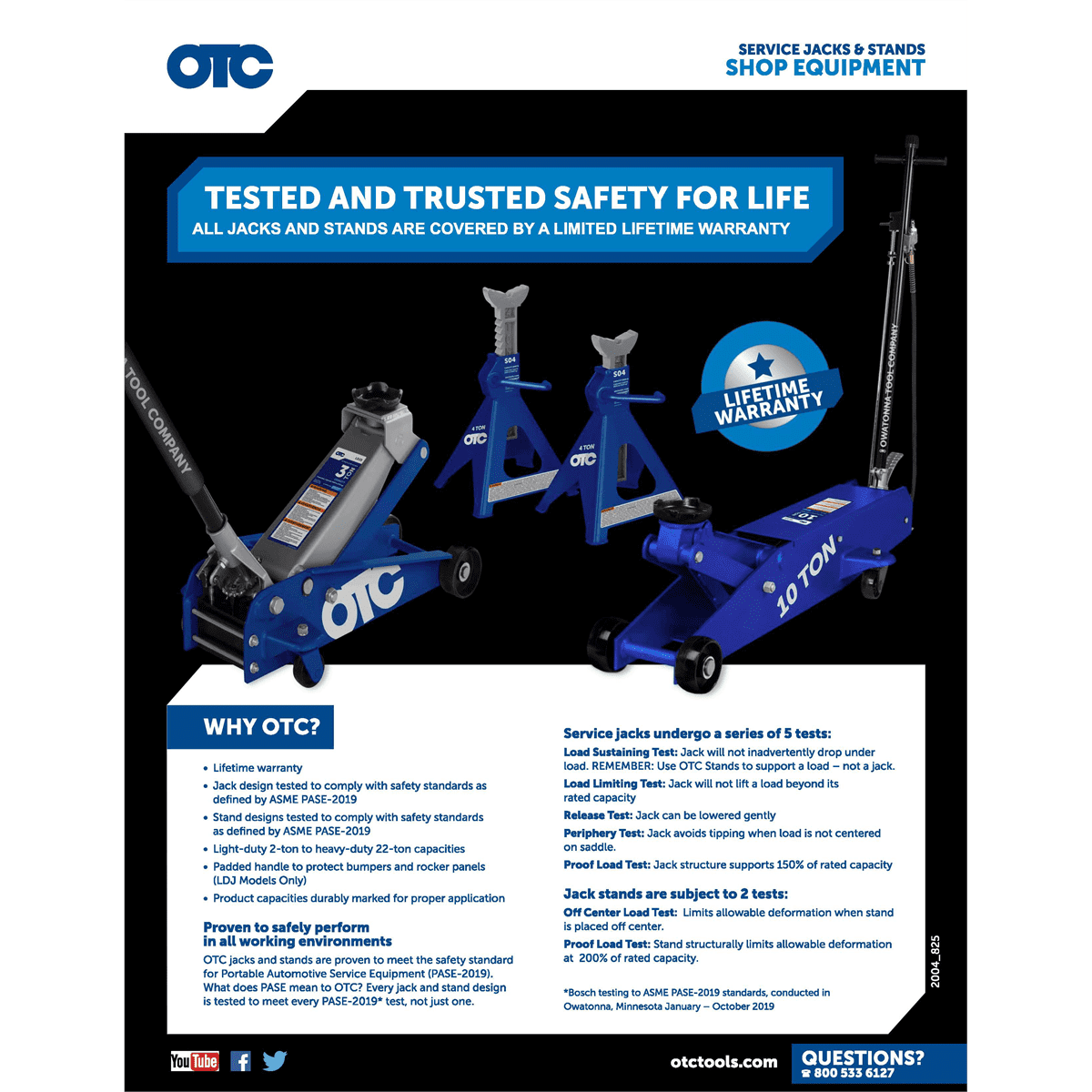 OTC 3 Ton Jack Stands
