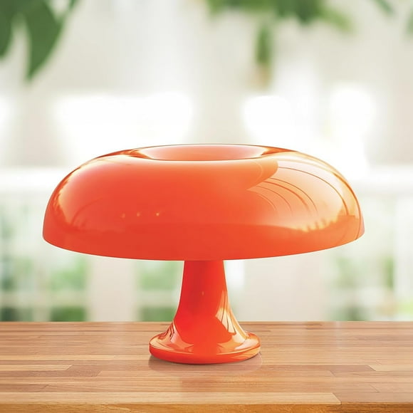 LED Mushroom Decorative Table Lamp Bedside Lamp - Orange USB Tricolour light