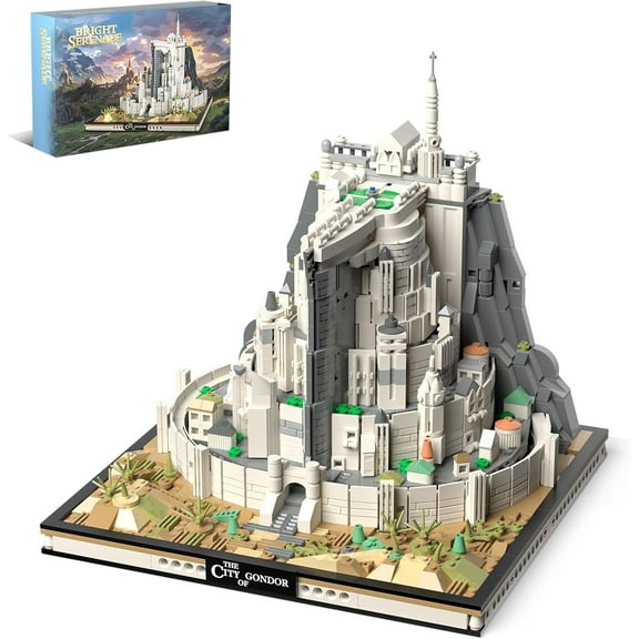 Ideas Castle Architecture Mini Building Block Set with Light, MOC STEM Building The City Lord Set for Adult Film Fans,STEM Christmas Birthday Gift Toy for Boy and Girl Kids 8-14 1680PCS