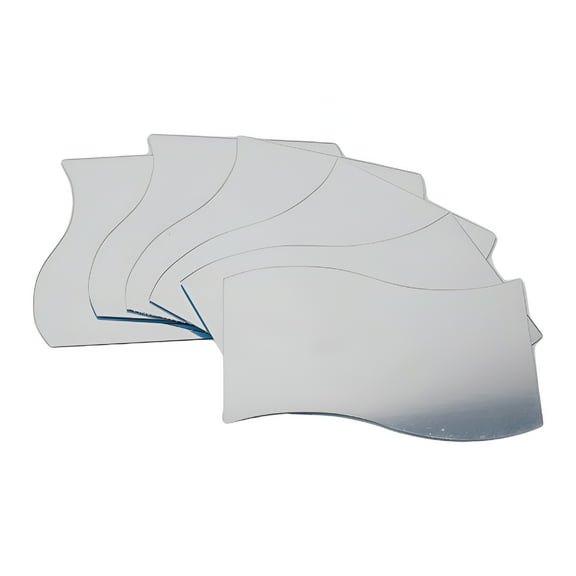 LAMIRO 6Pcs Wavy Mirror Tiles Wall Stickers Bedroom Art Decals Home Decor Mirror Stickers Wall Decor for Bedroom