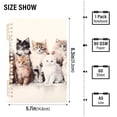 thumbnail image 3 of Cats White Ring Binder Notebook Journey Note Diary College Ruled Spiral Notebook Study Loose Leaf Paper A5 60 Pages, 3 of 8