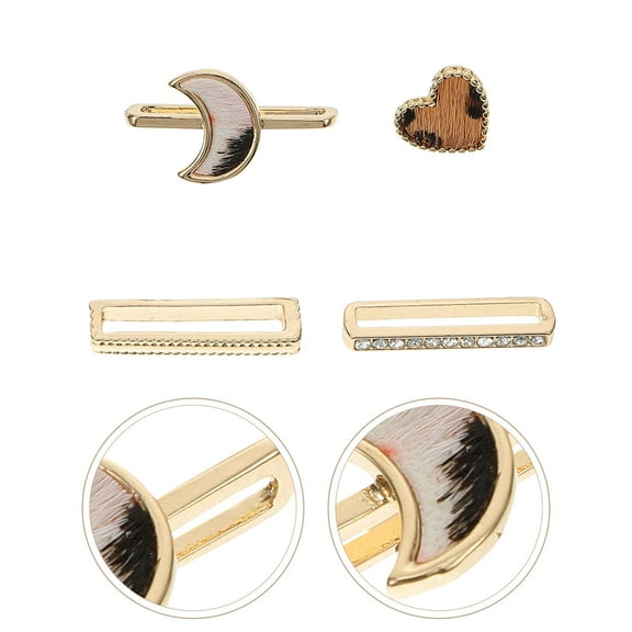 FELTECHELECTR 4Pcs Watch Band Ring Metal Decorative Rings for present Giving 1.9x0.9in