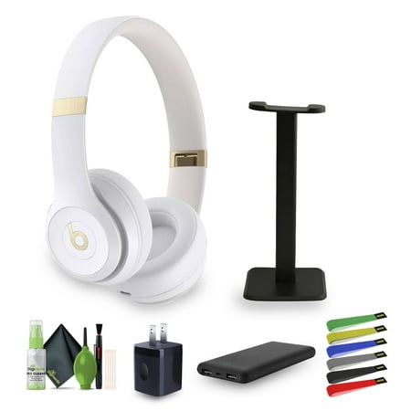 Beats Solo 4 Bluetooth Wireless On-Ear Headphones - Warm White Bundle