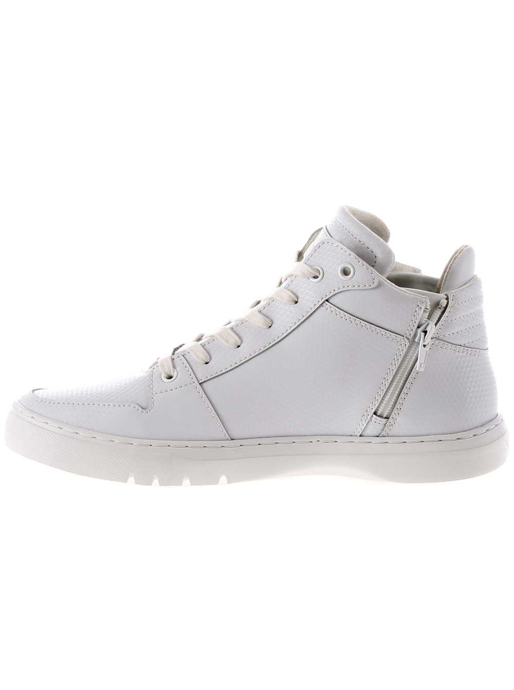Creative Recreation Adonis Mid Mens White Leather Zipper High Top Sneakers Shoes 