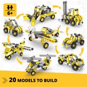Engino: Creative Builder - 20-In-1 Multimodel Series, Toy Vehicles Brick Set, Snap Assembly Construction, Young Engineer & Mechanic STEM Kit, Kids 6+