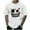 White, variant on WREESH Halloween T-Shirts Summer Fashion Casual Men's Round Neck Printed T-Shirt Top Black