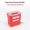 thumbnail image 2 of Alcedo Sharps Container for Home Use 2 Gallon (3-Pack), Biohazard Needle and Syringe Disposal, Professional Medical Grade, 2 of 7