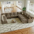 thumbnail image 1 of LLappuil Modular Sectional Sofa, 14 Seat Oversized Modular Sectional Sofa with Storage, Velvet Waterproof Anti-Scratch Sofa for Living Room, 1 of 8