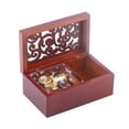 thumbnail image 3 of 1Pc Solid Wood Miniature Hollow 18 Note Wind Up Music Box Jewelry Case(Gold Movement/For Alice), 3 of 5