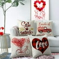 thumbnail image 4 of Coolmade Valentine Pillow Covers Valentines Day Decorations Throw Pillows Cases 18x18 Inche, 4Pack, 4 of 7