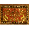 thumbnail image 1 of Ahgly Company Indoor Rectangle Persian Yellow Traditional Area Rugs, 6' x 9', 1 of 4