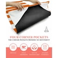 thumbnail image 3 of Burnt Orange Striped Yoga Towel for Hot Yoga Non Slip, Thanksgiving Orange White Stripes Yoga Mat Towel Absorbent Yoga Sweat Towels Microfiber Hot Yoga Blanket for Bikram Pilates 26"x74", 3 of 7
