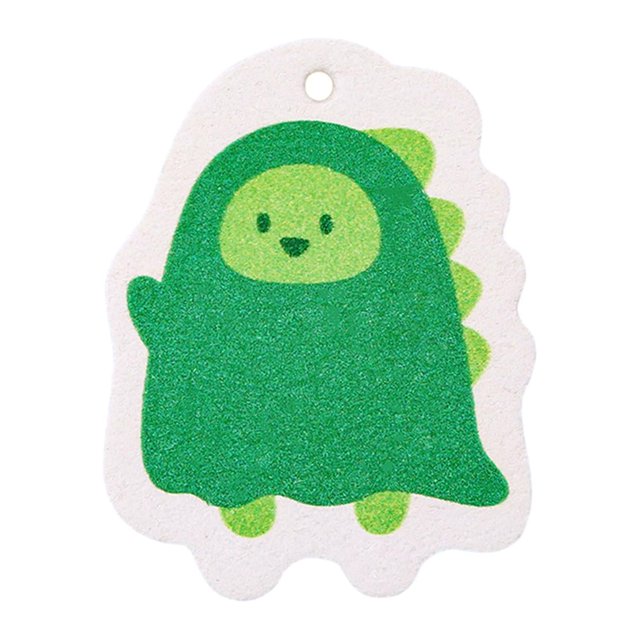 Esponjas para fregar, paños de limpieza, esponja reutilizable para fregar platos con dibujos animados Dinosaurio verde