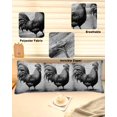 thumbnail image 2 of Grey Retro Rooster Body Pillow Cover 20 x 54 Inch Decorative Pillow Cover Farmhouse Vintage Country Animal Lumbar Pillowcase Seasonal Rectangle Cushion Case for Couch Sofa Bed Living Room, 2 of 7