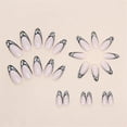 thumbnail image 3 of Fofosbeauty 24pcs Press on False Nails Tips, Stiletto Fake Acrylic Nails, Black Leopard Print, 3 of 9