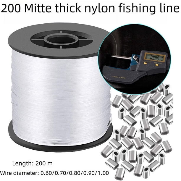 Línea de pesca de nailon de 200 metros, 250 metros, 300 metros, línea de pesca con ancla de 0,8mm/0,9mm/1,0mm, línea de objetos grandes