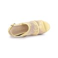 thumbnail image 4 of BLISSFUL STEP Chaussures pour Femmes Sandales à Talon Compensé à Bout Ouvert à Plateforme avec Lacets Jaune Violet 8, 4 of 7