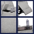 thumbnail image 5 of Lifestyle Furniture 3 Piece Modern Microfiber Reclining Living Room Set White, 5 of 5