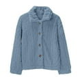 thumbnail image 3 of Women's long-sleeved comfortable and warm wool bed Coat with zipper stand collar,, 3 of 8