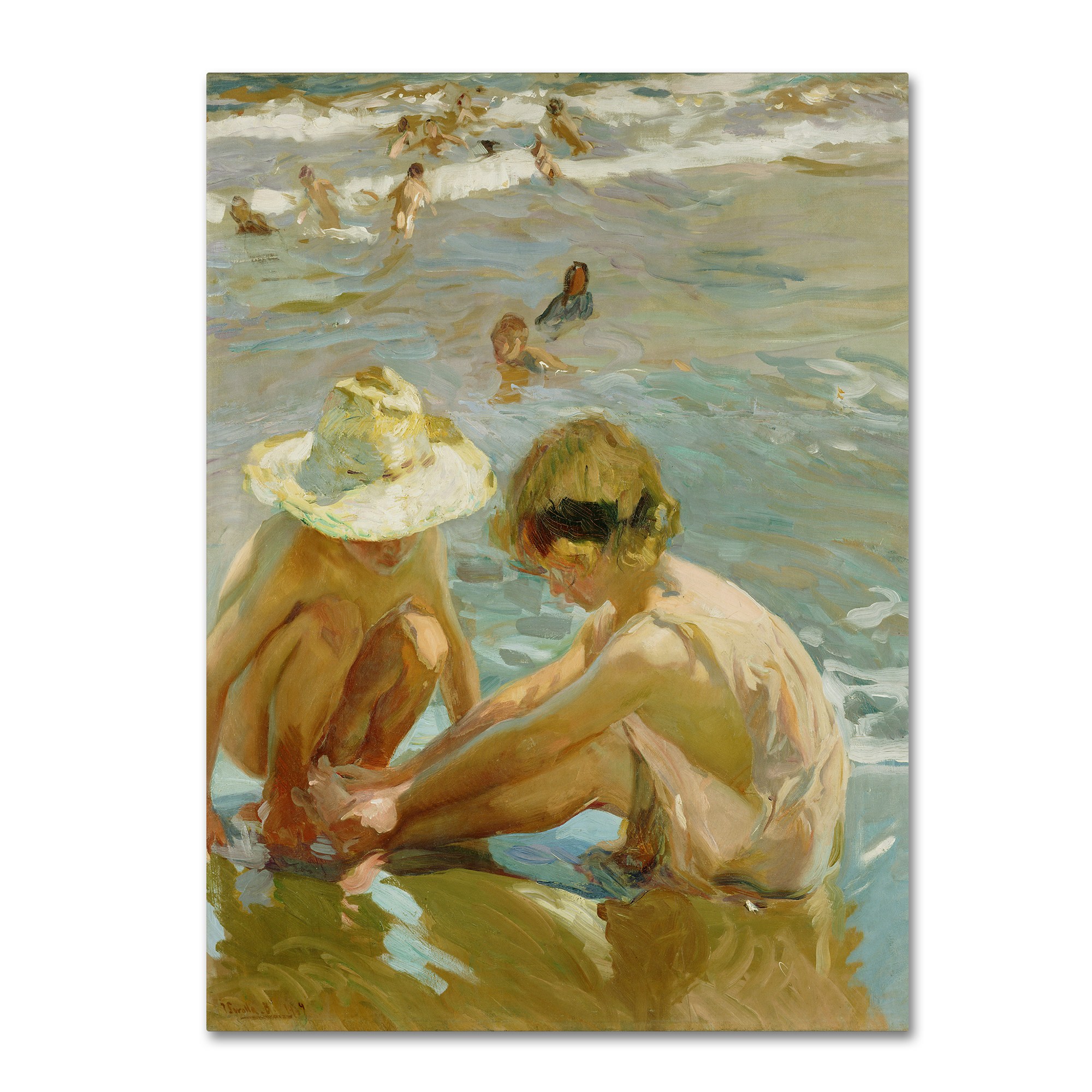 Joaquin Sorolla 'The Wounded Foot' Canvas Art