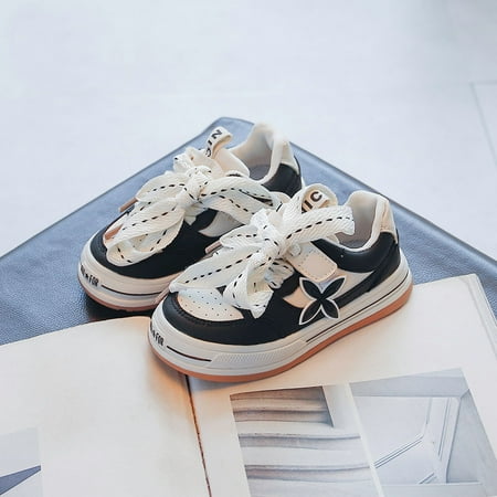 

HuaAngel Boys Girls Youth Cross Leaf Contrast Color Casual Shoes Sneakers W402 Sizes 9.5C-4Y