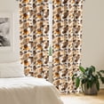 thumbnail image 2 of Ambesonne Earth Tones Curtains, Chaotic Spots Rings, Pair of 28"x84", Orange Brown Tan, 2 of 5