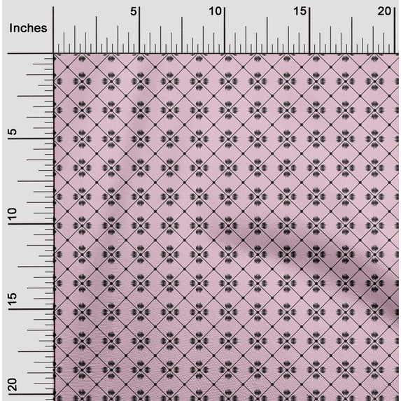 oneOone Cotton Silk Fabric Geometric Ikat Print Fabric By The Yard 42 Inch Wide
