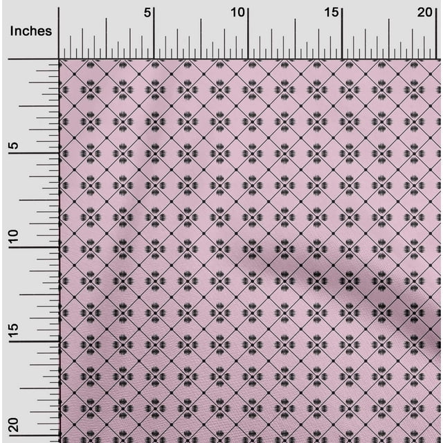 oneOone Cotton Silk Fabric Geometric Ikat Print Fabric By The Yard 42 Inch Wide