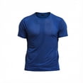 thumbnail image 3 of Gym Shirts Men Summer Solid Cool Ice Silk Crew Neck Short Sleeve Mens T-Shirts Sports Top, 3 of 5