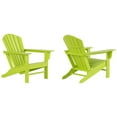 thumbnail image 3 of Polytrends  Altura  Outdoor Eco-Friendly All Weather Poly Patio Adirondack Chair (Set of 2) Lime, 3 of 5