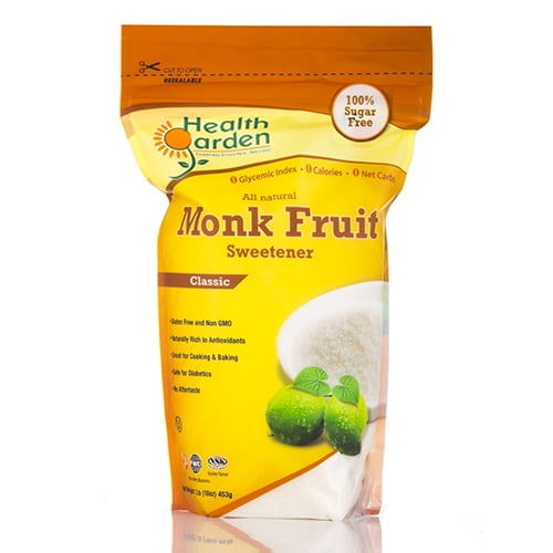 Monk Fruit Classic Sweetener 1 Lb (453 Grams) by Health Garden