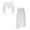 White, variant on Womens Belly Dance Outfits Flare Sleeve Crop Tops with Sequin Irregular Hem Skirts Set White One Size