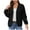 Black, variant on Lilgiuy Women's Solid Color Button Recreational Long Sleeve Lapel Coat Tops(Black,6) Winter Clothes for 2022