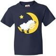 thumbnail image 3 of Inktastic Cute Sheep Sleeping On The Moon, White Sheep, Star Youth T-Shirt, 3 of 5