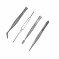 thumbnail image 3 of Universal Tool Stainless Steel Tweezer Set Assorted Tips Precision Tools 4PC, 3 of 6